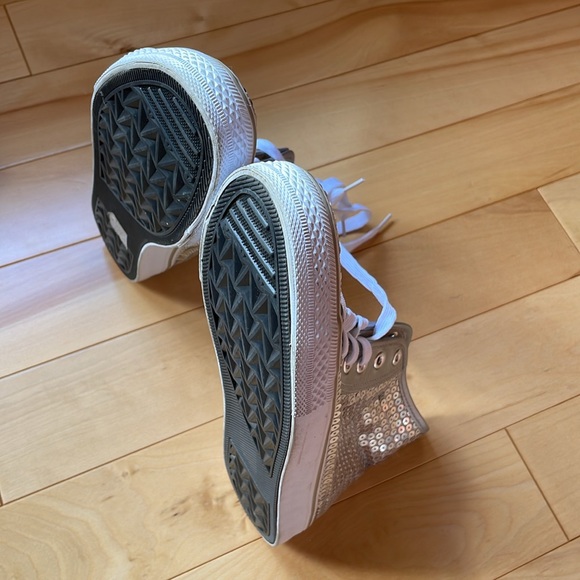 Balera silver sequin high-top sneakers Size 9 Display pair @ dance studio NWOT - Picture 6 of 9